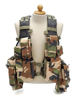 Multifunktions Tactical Einsatzweste, 13 Taschen, Einheitsgröße, Farbe Woodland - 1